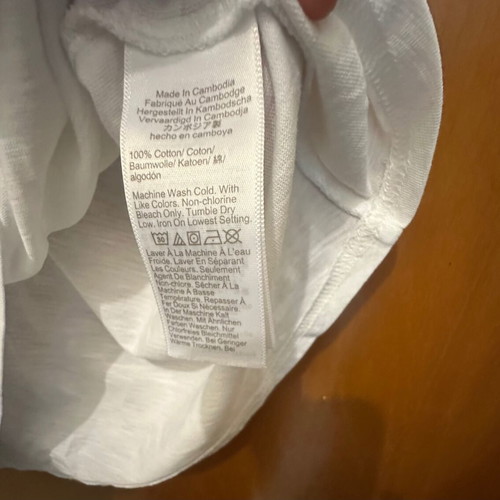 J.CREW Slub Cotton Tee S white organic cotton women's shirt new