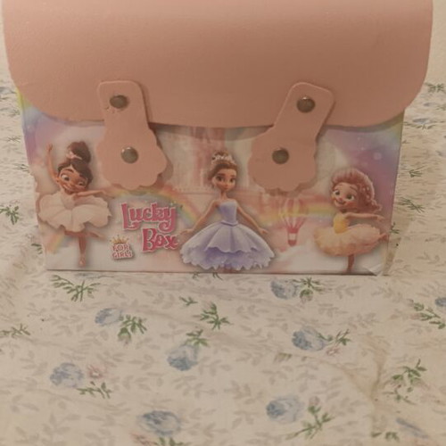 Paper children's jewelry box like new, pink
