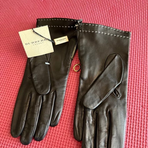 Leather gloves Burberry new with tag, black