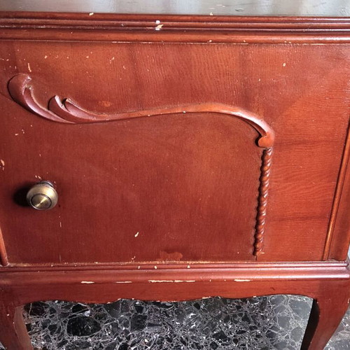 Vintage wooden nightstand used, ideal for DIY or upcycling
