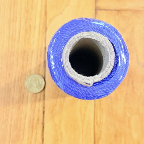 Plastic blue twine new in cellophane