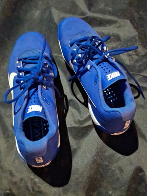 Nike Air Max Clipper shoes new, blue, baseball design