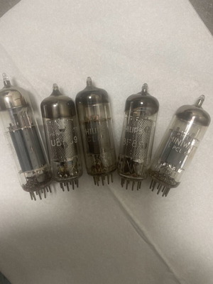 Radio tubes new, pack of 5