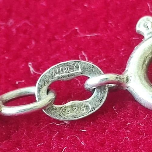 Silver 925 necklace with yin-yang teardrop pendant