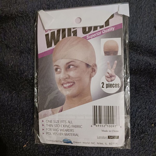 Wig caps black, set of 2, new