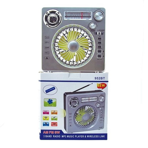 USB Rechargeable Fan Radio 500-3116 New