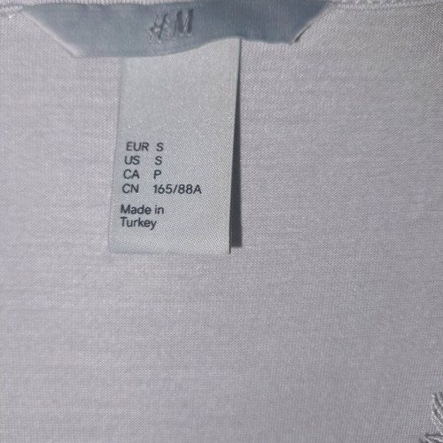 H&M blouse with lace like new, gray, size S