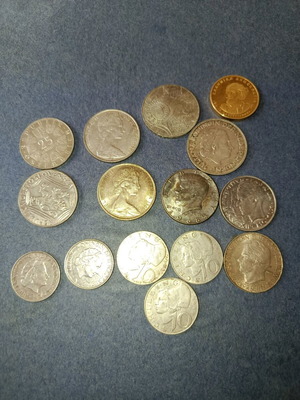 Ασημένιο λοτ 15 νομισμάτων μεταχειρισμένο