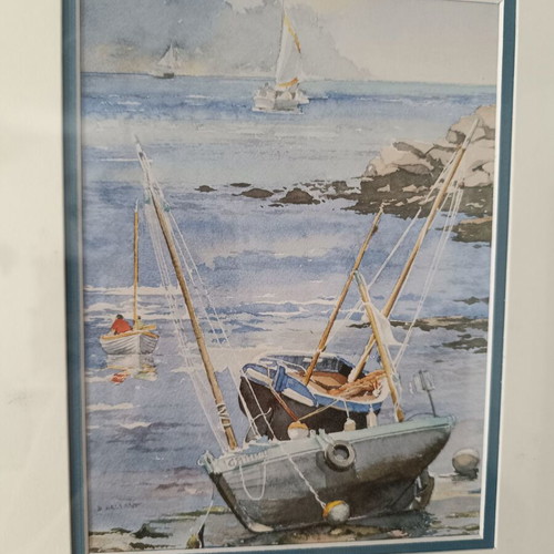 Aquarelle Seascape Painting by Danielle Hallant like new