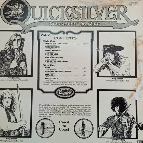 Quicksilver Messenger Service LP used, Happy Trails, psychedelic rock