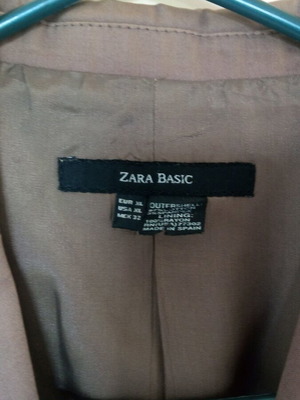 Brown mid-length jacket size L like new