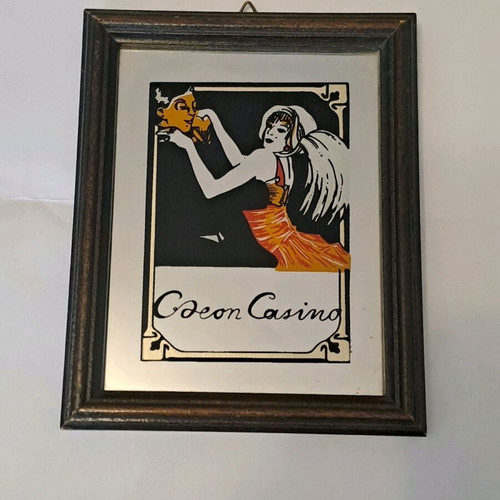 Σετ καθρεπτών Art Nouveau vintage μεταχειρισμένο, 3 τεμάχια με ξύλινες κορνίζες