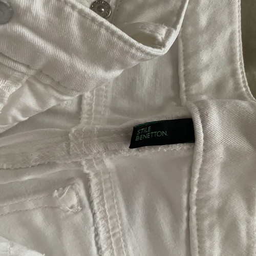 White denim pants Benetton, like new, size S