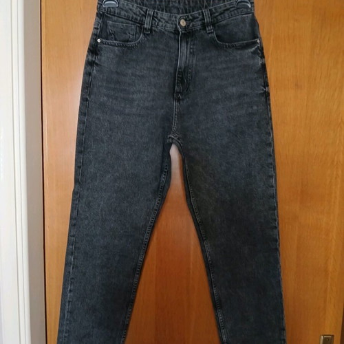 Zara women's jeans used, size L, dark gray