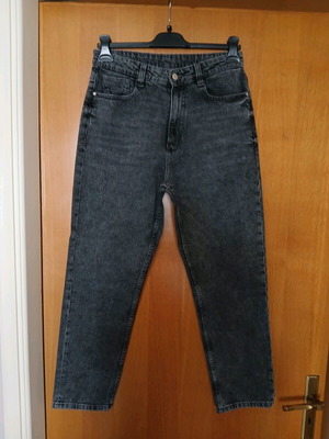 Zara women's jeans used, size L, dark gray