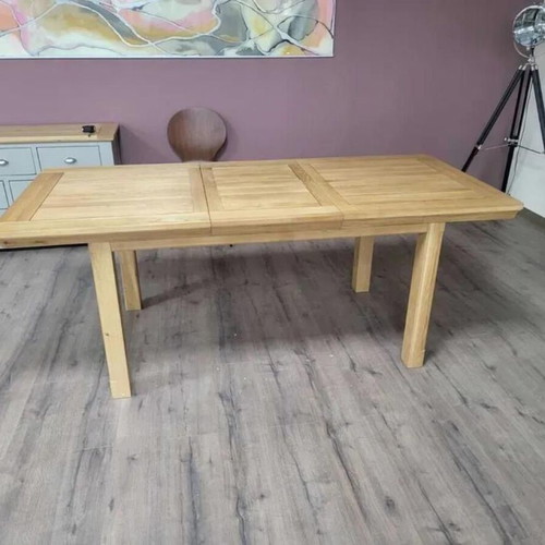 Wooden extendable dining table new, 100% solid oak for 6-8 people