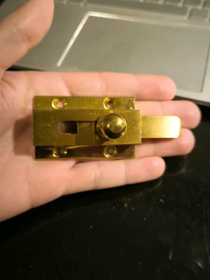 Gold door bolt flawless working, unused