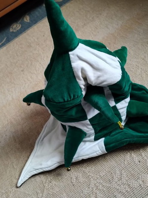 Carnival hat used white and green