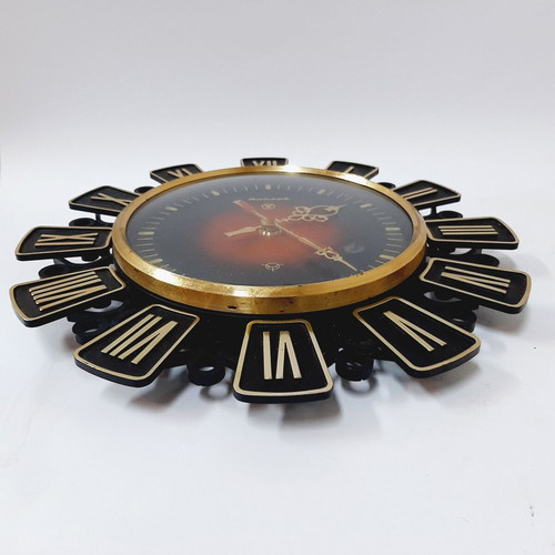Jantar Vintage Electro-Mechanical Wall Clock USSR 80s, Like New