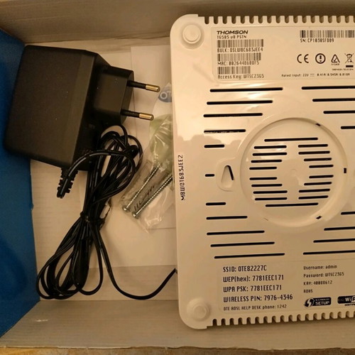 ADSL modem router Connx used with charger