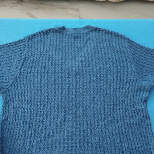 Vintage women's short-sleeve pullovers set of 2 like new, blue shades, M-L-XL