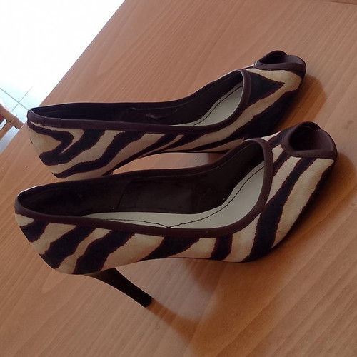 Zara peep toe pumps used, size 38, beige brown