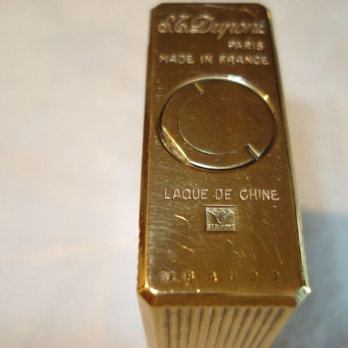 S.T. Dupont Laque De Chine lighter used, gold plated collectible