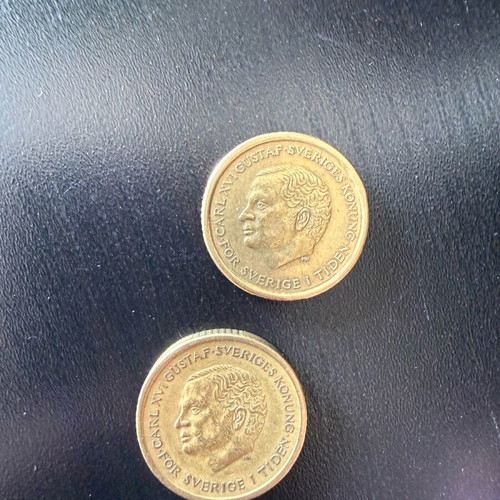 Swedish collectible coins like new, set of 2 pieces