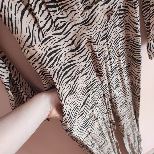 Mango jumpsuit like new, viscose zebra print, sizes XS-S