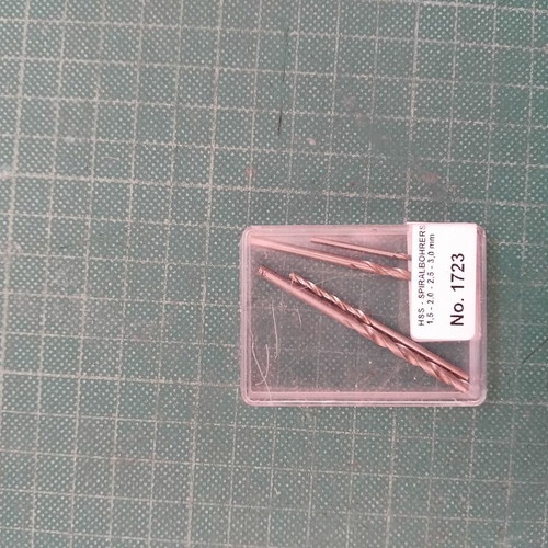 Pebaro Set of 4 HSS Drill Bits Ø1.5-2.0-2.5-3.0mm like new