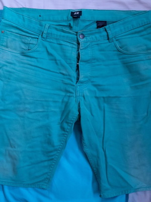 H&M men's shorts used, green, size EU-44 / US-34