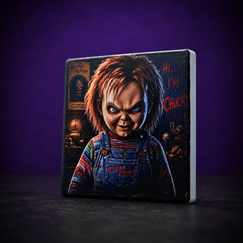 Child's Play Chucky Ceramic Fridge Magnet 57×57 mm new