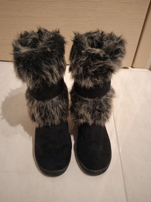 Spot On fur boots used, dark blue, size 36