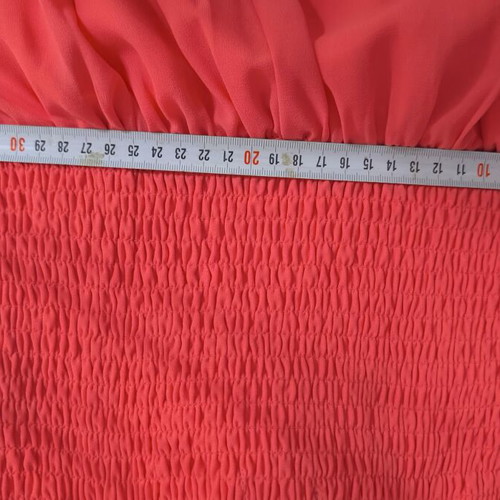 Eva & Lola Evening Dress coral, like new, gift silver sandals