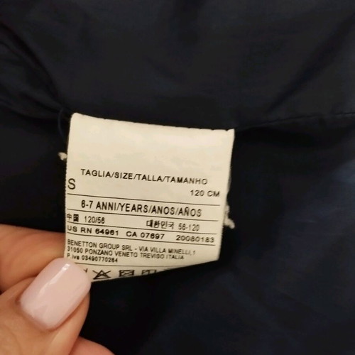 Benetton vest jacket like new, blue, for boys 6-7 years