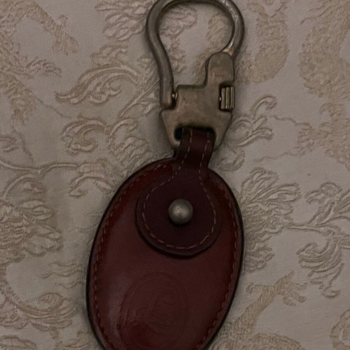 Leather keychain brown like new with minimal wear
