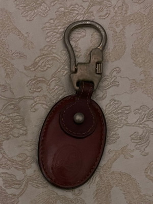 Leather keychain brown like new with minimal wear