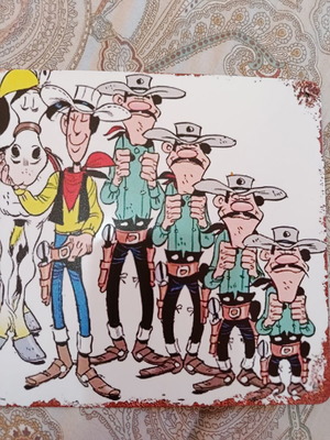 Lucky Luke wall decoration with rust effect