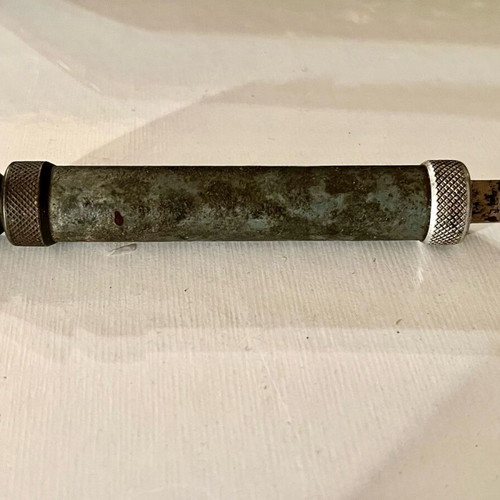 Antique tire pressure manometer used, 1920-30, in atmospheres (AT)