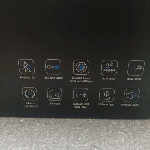 Lexin Q3 motorcycle Bluetooth speakers new, waterproof IP67, 150W