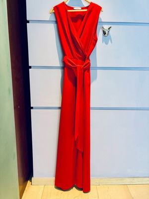 Mango Suit evening maxi dress with slit & belt XL / 42 / 14