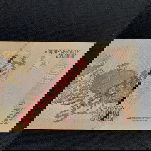 SPECIMEN. CONGO 5 000 FRANCS.