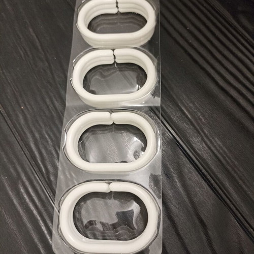 Set of 12 C-type plastic shower curtain rings