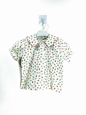 Cori Bimbi Floral Baby Shirt like new, vintage collar, 12-18 months
