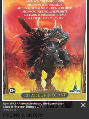 Archaon Lord of the End Times figure used, Warhammer Chaos