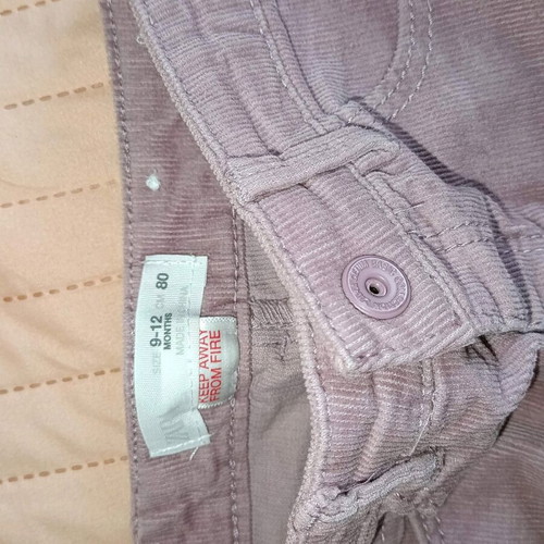 ZARA corduroy pants 9-12 months like new, rotten apple color