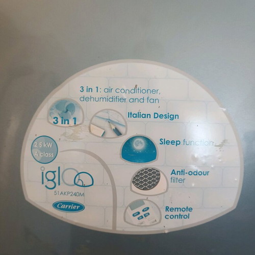 Erco portable air conditioner used with remote control