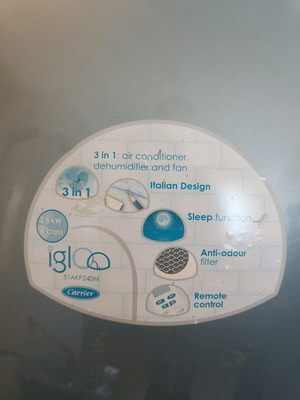 Erco portable air conditioner used with remote control