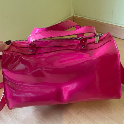 ArmaniJeans barrel-shaped handbag fuchsia like new