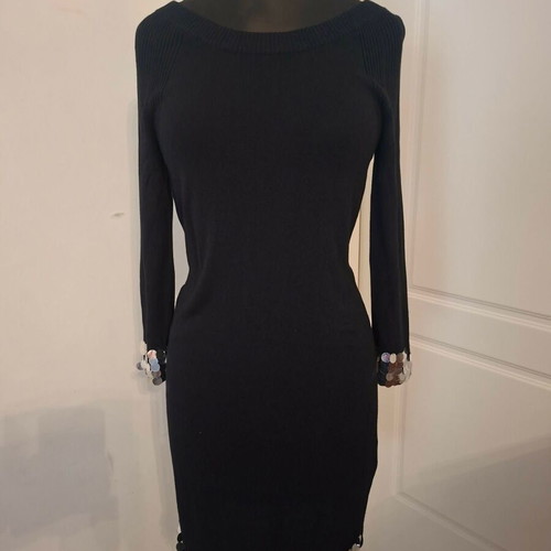 Raxevsky black dress with silver sequins, like new, size S